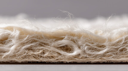 Close-up macro of soft cellulose fiber texture, showcasing natural biodegradable packaging solution for sustainable design, eco-product visuals and branding