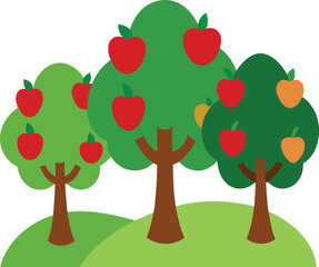 apple tree with hearts