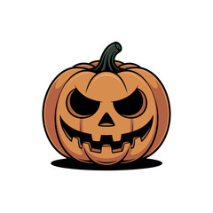 halloween pumpkin isolated on white