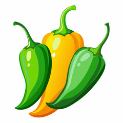 Anaheim Pepper white background