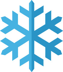 snowflake icon on blue background
