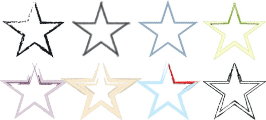 Realistic 3D Rendering of Shiny Stars: Isolated Vector Illustration on White Background Featuring Glossy, Dimensional Star Shapes for Digital and Print Use