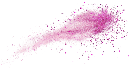 Colorful makeup powder explosion with vibrant cosmetic dust burst and beauty product particles isolated on white background