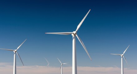 Fototapeta premium Wind Turbine Against Blue Sky