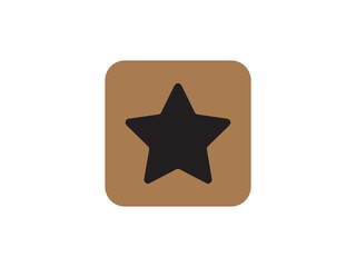 Star icon in round box icon and illustration 