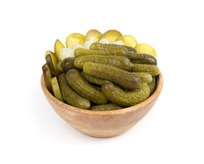 Pickled sliced cucumbers, fermented food, marinated canned vegetables, gherkins, pickles