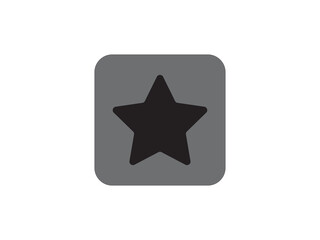 Star icon in round box icon and illustration 