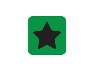 Star icon in round box icon and illustration 