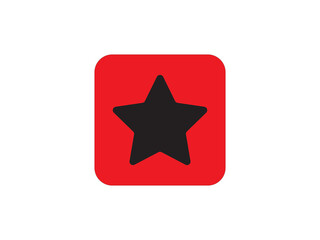 Star icon in round box icon and illustration 