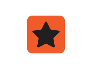 Star icon in round box icon and illustration 