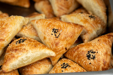 Samsa, somsa triangle pie, many traditional samosa, somsa savoury pastry