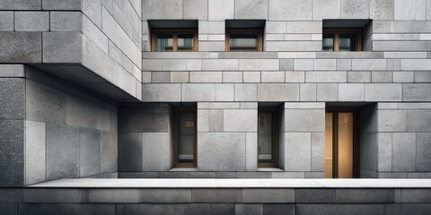 Modern City Architecture with Raw Texture