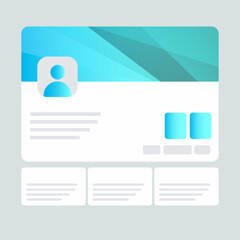 Digital branding LinkedIn cover mockup featuring elegant abstract gradient for professional presence