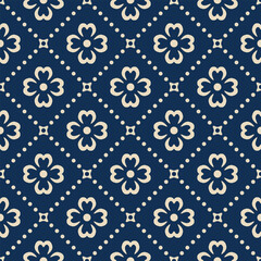 Abstract geometric seamless floral pattern. Graphic modern  stylish texture.