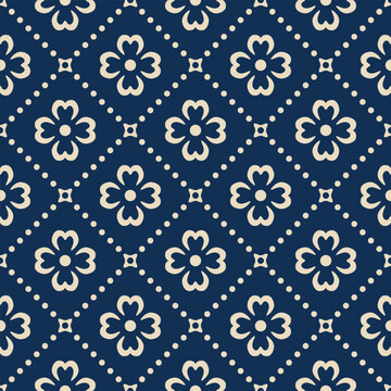 Abstract geometric seamless floral pattern. Graphic modern  stylish texture.