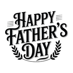 Happy fathers day typography poster design.	