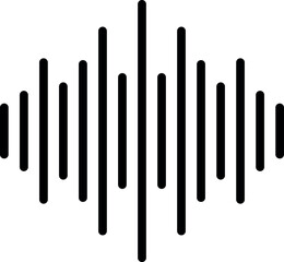 A clean, vector-based graphic of a simple audio waveform.