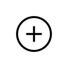 Plus icon vector. Create icon outline.