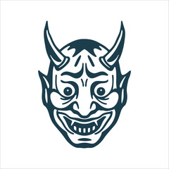 Setsubun Demon Mask Vector Illustration