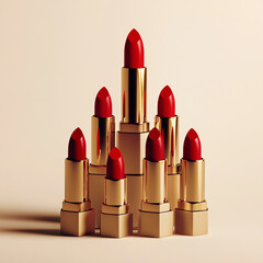 Lipstick Mockups Displayed in a Triangle Formation