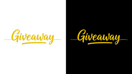 Simple Giveaway Typography in Elegant Font