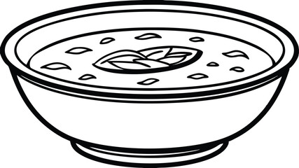 vector illustration of food in a bowl 