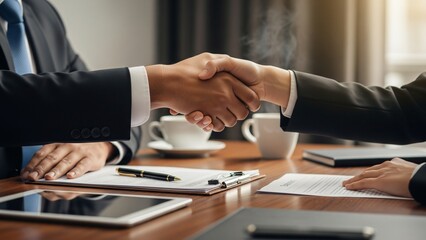 business people shaking hands
