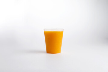 Freshly squeezed orange juice in a glass.