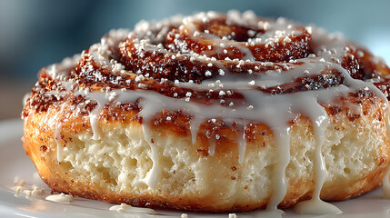 Delicious Cinnamon Roll with Creamy Frosting A Sweet Treat for Breakfast or Dessert