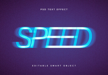 Motion Blur Text Effect Mockup