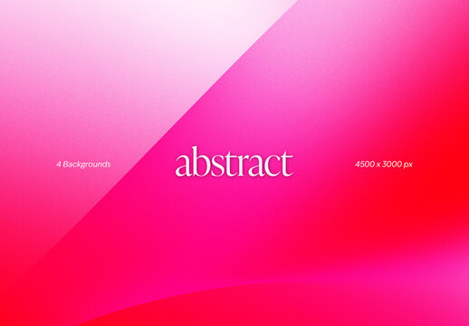 Set of Pink and Red Gradient Background Textures