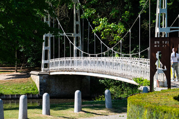 Green domain of the Cortewall historical castle, now a restaurant, park and event hall in Beveren,...