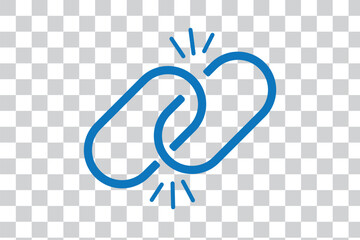PNG Chain link icon connection symbol, user interface icon on transparent background