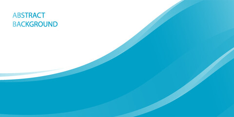 Blue and white business wave banner background. modern vector