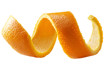 orange peel isolated on white background