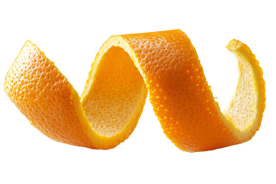 orange peel isolated on white background