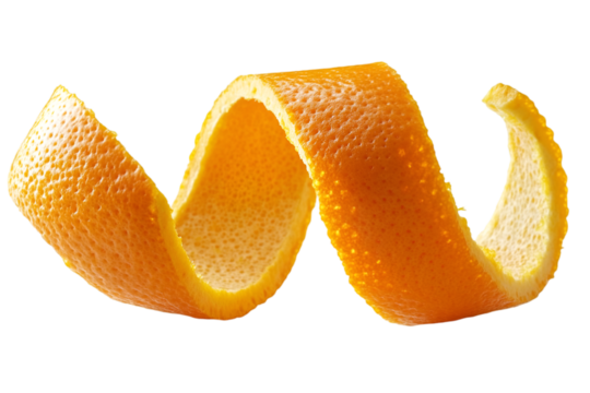 orange peel isolated on white background