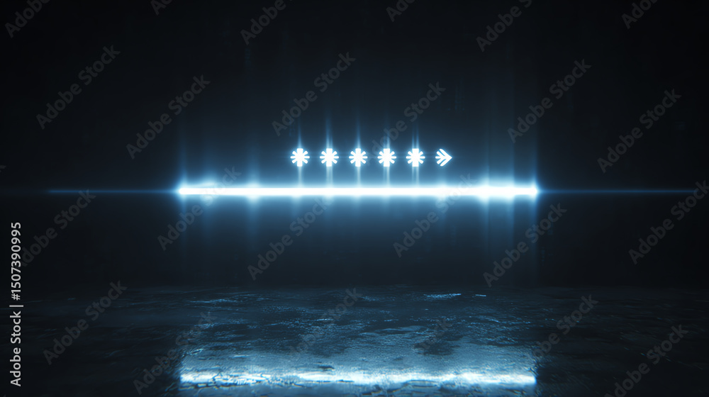 Fototapete a modern, abstract image featuring bright light beams against a dark backdrop, ideal for digital pro