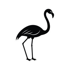 Fototapeta premium A flamingo silhouette vector art illustration