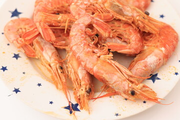 shrimps on a plate