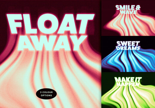 Dissolving Text Effect with 3 Colour Options