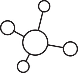 Chemistry formula and molecule lined icon, symbol. Science element symbol.  Vector illustration