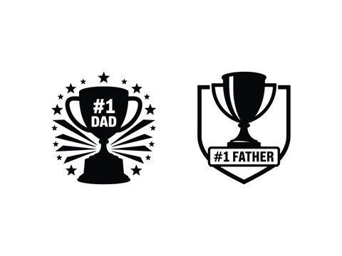Number one dad trophy award winning father best dad ever