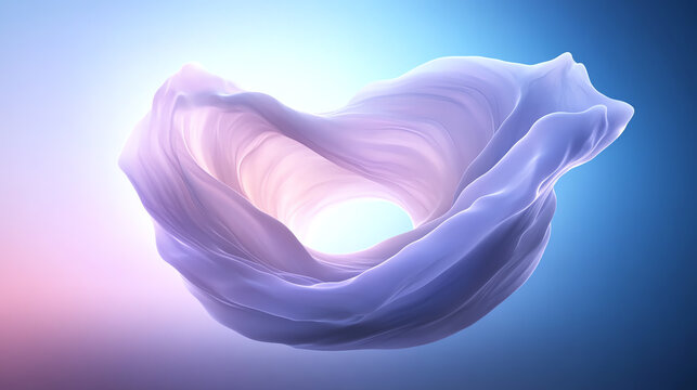 A soft, ethereal swirl of colors resembling a delicate shell, evoking tranquility and creativity, perfect for digital art projects.