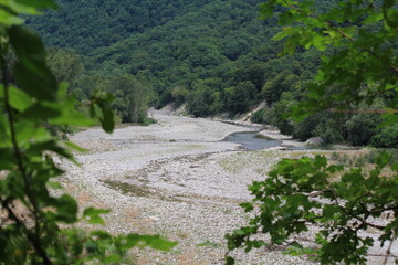 the valley of the river Ashe in the foothills of the Caucasus Mountains