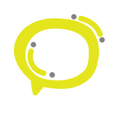 Line frame speech bubble with comic style text balloon. Includes talk dialog bubble, doodle thinking cloud, and line balloon frame design. Vector illustration for conversation UI design.