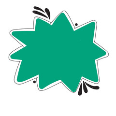 Line frame speech bubble with comic style text balloon. Includes talk dialog bubble, doodle thinking cloud, and line balloon frame design. Vector illustration for conversation UI design.