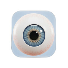 Realistic human eye icon.