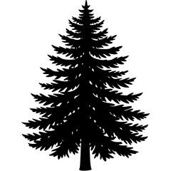 Obraz premium Christmas tree vector illustration on white background