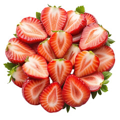 strawberries isolated on white background